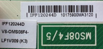 MAIN PARA TV PIONEER NUMERO DE PARTE  IFF120244D / V8-OMS08F4-LF1V009(K3) (K2) (K1) / V8-OMS08F4-LF1V009 / V8-0MS08F4-LF1V009 / MS08F4/5 / 40-MS08F6-MAA2HG / MODELOPLE-55S05FHD 	 - Imagen 2