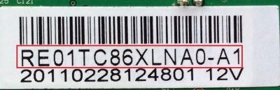 MAIN / RCA RE01TC86XLNA0-A1 / T.RSC8.6A 11016 / MODELO LED32A30RQ	 - Imagen 2