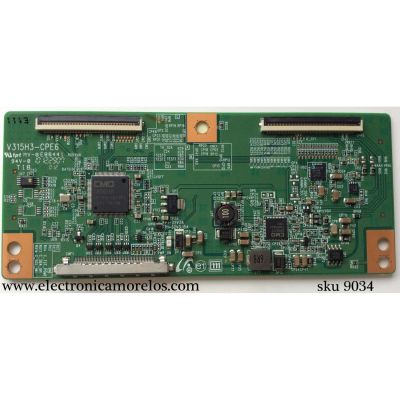 T-CON / TOSHIBA 35-D058413 / V315H3-CPE6 / PANEL V400HJ2-LE2 REV C1 / MODELOS 40SL412U / 40S51U	