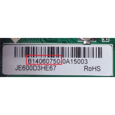 MAIN / ELEMENT B14060750 / SY14296-1 / T.MS3393.81 / JE600D3HE67 / MODELO ELEFW606	 - Imagen 2