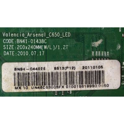 MAIN PARA TV SAMSUNG NUMERO DE PARTE BN94-04492E / BN41-01438C / BN97-04836T / PARTES SUSTITUTAS BN94-04684A / BN94-03366C / BN94-03366H / BN94-03366L / BN94-03366R / BN94-03366W / BN94-03366Z / BN94-04492F / PANEL LTF460HJ03-A04 / MODELO UN46C6300SFXZA  - Imagen 2