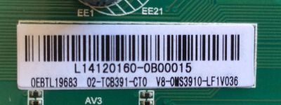 MAIN / TCL L14120160 / OEBTL19683 / 02-TCB391-CT0 / V8-0MS3910-LF1V036 / T.MS3391.73 / MODELO 19''	 - Imagen 2