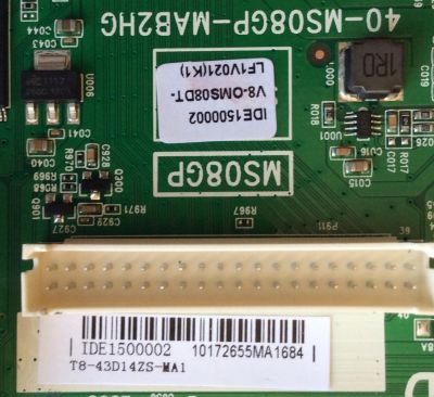 MAIN FUENTE PARA TV TCL IDE1500002 / 40-MS08GP-MAB2HG / V8-OMS08DT-LF1V021 / T8-43D14ZS-MA1/ MODELO DE 43'' - Imagen 2