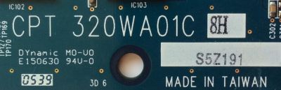 T-CON / AKAI 320WA01C8H / CPT320WA01C8H / MODELO LCT3201TD / PANEL CLAA320WA01	 - Imagen 3