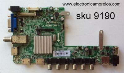 MAIN ORIGINAL PARA TV ELEMENT / NUMERO DE PARTE 38J1573 / CV3393BH-CPW / 1.80.61.00401 / PANEL D400D3-GG51-C0X / MODELO ELEFT406	