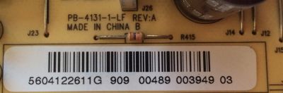 FUENTE DE PODER / WESTINGHOUSE 56.04122.611G / 5604122611G / PB-4131-1-LF / MODELO SK-26H570D	 - Imagen 2