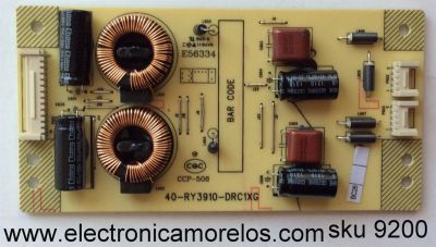 LED DRIVER PARA TV RCA / PHILCO / NUMERO DE PARTE 40-RY3910-DRC1XG / CC-508 / E56334 / MODELOS 39S85DIGIFHD / PH39F33DSG
