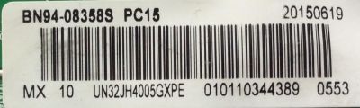 MAIN / SAMSUNG BN94-08358S / BN41-02320B / BN97-09347E / MODELO UN32JH4005GXPE - Imagen 2