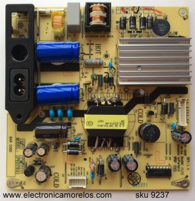 FUENTE DE PODER / TCL 81-PBE040-G92 / CCP-508 / IPE07R41 / IPE07R21C / E202404 / MODELO 40FD2700	