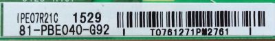 FUENTE DE PODER / TCL 81-PBE040-G92 / CCP-508 / IPE07R41 / IPE07R21C / E202404 / MODELO 40FD2700	 - Imagen 2