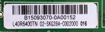 MAIN FUENTE PARA TV DAEWOO NUMERO DE PARTE B15093070 / TP.MS3393T.PB79 / 02-SKG39A-C002000 / 3MS3393X-2 / MODELO L40R6400TN	 - Imagen 2