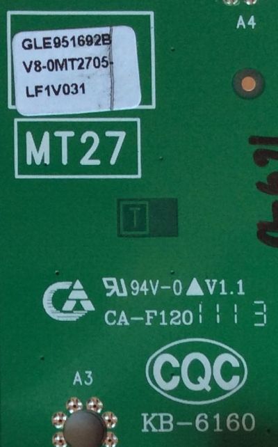 MAIN / TCL GLE951692B / V8-OMT2705-LF1V031 / V8-0MT2705-LF1V031 / 40-MT2700-MAB2LG / 08-MT27S07-MA200AA / 08-CS32TML-LC223AA / 08-MT27S04-MA300AA / MODELO L32F3300	 - Imagen 2