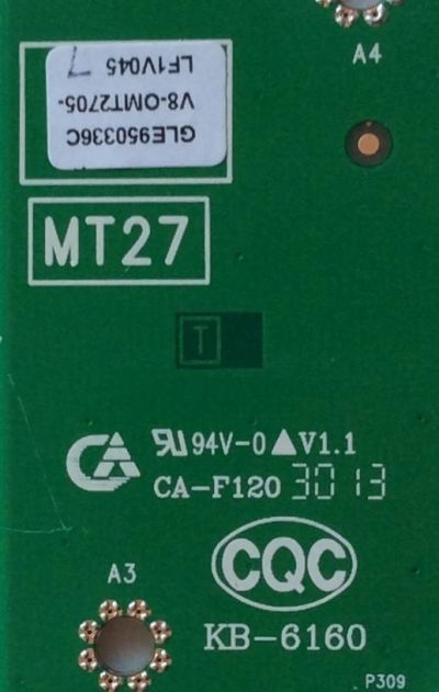 MAIN / TCL GLE950336C / V8-OMT2705-LF1V045 / 40-MT2700-MAB2LG / 08-MT27S07-MA20AA / 08-CS32TML-LC223AA / 08-MT27S04-MA300AA / MODELO L32F3300	 - Imagen 2