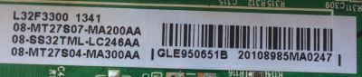 MAIN / TCL GLE950651B / V8-OMT2705-LF1V048 / MT27 / V8-0MT2705-LF1V048 / 40-MT2700-MAB2LG / 08-MT27S07-MA200AA / 08-SS32TML-LC246AA / 08-MT27S04-MA300AA / MODELO L32F3300	 - Imagen 2