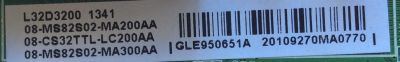 MAIN PARA TV TCL / NUMERO DE PARTE V8-OMS8202-LF1V030 / 40-MS82S0-MAD2XG / MS82S / GLE950651A / 08-MS82S02-MA200AA / 08-CS32TTL-LC200AA / 08-MS82S02-MA300AA / MODELO L32D3200 - Imagen 2