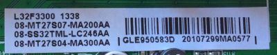 MAIN / TCL GLE950583D / V8-OMT2705-LF1V048 / V8-0MT2705-LF1V048 / 08-MT27S07-MA200AA / 08-SS32TML-LC246AA / 08-MT27S04-MA300AA / 40-MT2700-MAB2LG / MT27 / MODELO L32F3300	 - Imagen 2