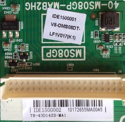 MAIN / FUENTE / (COMBO) / TCL V8-OMS08DT-LF1V017 / IDE1500001 / T8-43D14ZS-MA1 / MS08GP / 40-MS08GP-MAB2HG / MODELO 43'' - Imagen 2
