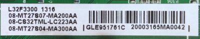 MAIN / TCL GLE951761C / V8-OMT2705-LF1V031 / V8-0MT2705-LF1V031 / 08-MT27S07-MA200AA / 08-CS32TML-LC223AA / 08-MT27S04-MA300AA / 40-MT2700-MAB2LG / MODELO L32F3300	 - Imagen 2