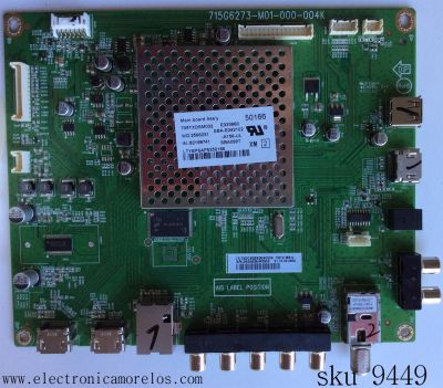 MAIN / VIZIO 756TXDCB02K054 / TXDCB02K0540004 / 715G6273-M01-000-004K / MODELO E390I-B1 LTY6PSAP / PANEL TPT390J1-HJ1L02 REV:SCAC	