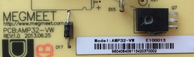 FUENTE DE PODER / VIZIO 550-4064-08113 / PCB:AMP32-VW / AMP32-VW / MODELO E320-B2	 - Imagen 2