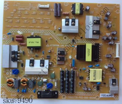 FUENTE DE PODER PARA TV SHARP / NUMERO DE PARTE PLTVDY401XXAA / 715G5778-P02-000-002M / (T)DY401XXAA / MODELO LC-50LB150U	