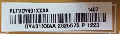 FUENTE DE PODER PARA TV SHARP / NUMERO DE PARTE PLTVDY401XXAA / 715G5778-P02-000-002M / (T)DY401XXAA / MODELO LC-50LB150U	 - Imagen 2