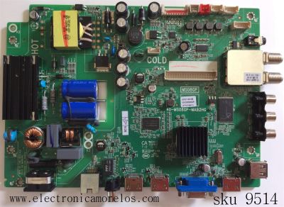 MAIN FUENTE PARA TV TCL V8-OMS08GP-LF1V018 / 40-MS08GP-MAB2HG / GFE119610B / V8-0MS08GP-LF1V018(K1) / MS08GP / MODELO 32''	