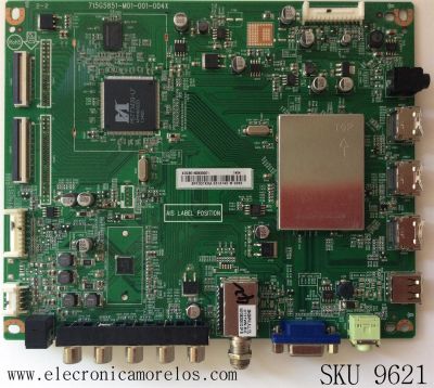 MAIN / SHARP 756TXDCB01K0630 / XDCB01K063 / 715G5851-M01-001-004X / XDCB01K0630001 / PARTE SUSTITUTA (T)TXDCB01K0630001 / PANEL TPT420H2-HVN04 REV:S774A / MODELO LC-42LB150U