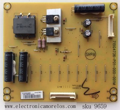 LED DRIVER / VIZIO INTV1N70AGQD1 / 1N70AGQD1 / 715G4736-P01-000-001M / MODELO E370VT LTLNKLAM / PANEL LC370EUG(LD)(A6)	