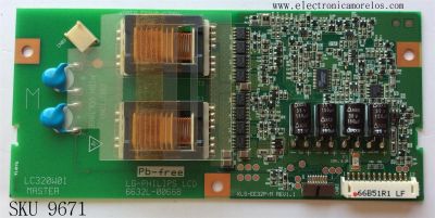 BACKLIGHT INVERTER / HYUNDAI 6632L-0066B / KLS-EE32P-M / MODELO HLT-3270 / PANEL LC320W01-A6K4	