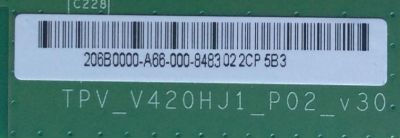 T-CON / VIZIO 206B00C0 / TPV_V420HJ1_P02_V30 / MODELO E500I-A1 LTYXNTAP / PANEL TPT500J1-LE1	 - Imagen 2