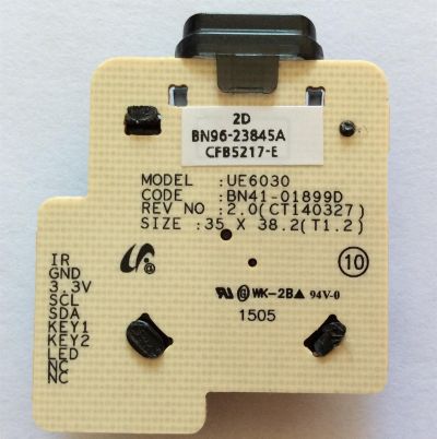 BOTON DE ENCENDIDO / SAMSUNG BN96-23845A / BN41-01899D / MODELO UN40H5003AF	 - Imagen 2