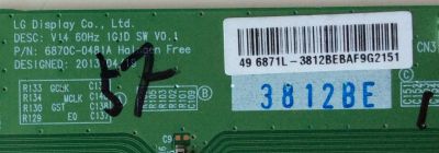 T-CON / PHILIPS 6871L-3812B / 3812B / 6870C-0481A / SUSTITUTA 6871L-3812A / MODELO 49PFL4909/F7 DS2	 - Imagen 2