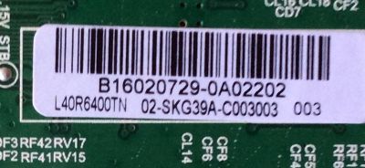 MAIN / DAEWOO B16020729 / L40R6400TN / 02-SKG39A-C003003 / TP.MS3393T.PB79 / 3MS3393X-2	 / MODELO L40R6400 - Imagen 2