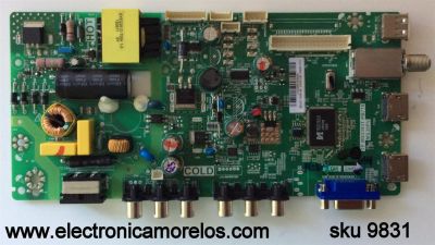 MAIN PARA TV TCL NUMERO DE PARTE L15009656 / TP.MS3393T.PB710 / 0EBTL21971 / T8-24LATL-MA3 02-SHY39V-CYLA03 V8-MS39PVL-LF1V115  MS39PV