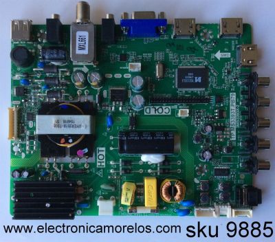 MAIN FUENTE PARA TV DAEWOO B16033061 / TP.MS3393T.PB79 / 02-SHG39A-C001019 / 3MS3393X-2 / MODELO L3R6400TN 