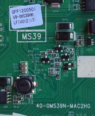 MAIN / TCL V8-0MS39HM-LF1V012(17) / GFF1200501 / V8-OMS39HM-LF1V012(17) / 40-0MS39N-MAC2HG / MS39	 - Imagen 3