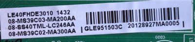 MAIN / TCL V8-MS39N07-LF1V008(B9) / GLE951503C / V8-MS39N07-LF1V008(B9) / 08-MS39C03-MA200AA / 08-SS40TML-LC246AA / 08-MS39C2-MA300AA / 40-MS39CB-MAA2HG / MS39C	 - Imagen 3