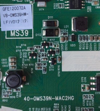 MAIN / TCL V8-0MS39HM-LF1V012(I2) / GFE120072A / V8-OMS39HM-LF1V012(I2) /40-0MS39N-MAC2HG / MS39	 - Imagen 2