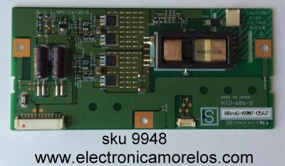 BACKLIGHT INVERSOR / PROTRON HIU-686-S / HPC-1612D-S / MODELO PLTV-3250 / PANEL BM080A001A	