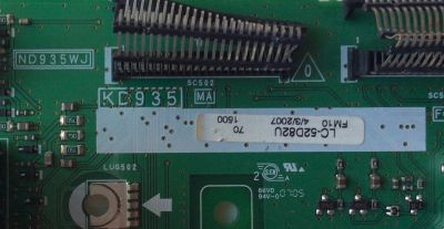 TARJETA DE A/V / SHARP DUNTKD935FM10 / KD935 / ND935WJ / DUNTKD935WE10H / MODELO LC-52D82U	 - Imagen 3