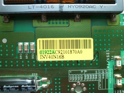 BACKLIGHT INVERSOR SAMSUNG LJ97-01922A / SSI400_16T01  / MODELO TOSHIBA 40RV525R - Imagen 2