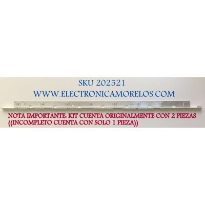 LED PARA TV / NOTA IMPORTANTE:KIT CUENTA ORIGINALMENTE DE 2 PIEZAS ((INCOMPLETO SOLO 1 PIEZA)) / SAMSUNG 2011SVS55 / D310721A 0BN64-01664A / 2011SVS55_6.5K_V2_1CH_PV_LEFT100 / PANEL LTJ550HJ05-C / MODELOS UN55D6000 / UN55D6000SFBZA / UN55D6050 - Imagen 1