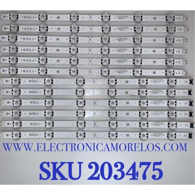 KIT DE LED'S PARA TV LG (12 PIEZAS)  EAV64996401 / EAV64996501 / Y19.5 TRIDENT 82UM75_A_S / Y19.5 TRIDENT 82UM75_B_S / Y19.5 TRIDENT 82UM75_A_REV00_191217 / PANEL'S HC820DQF-SLXR1-2142 / HC820DQF-SLXR1-2112 / MODELOS 82UN8570PUC / 82UN8570PUC.BUSWLJR