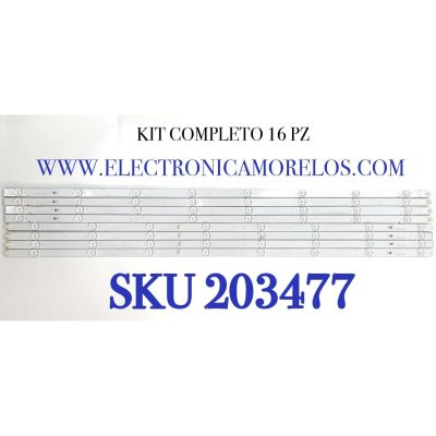 KIT DE LED'S PARA TV SONY (16 PIEZAS) / NUMERO DE PARTE LB85007 / LB85007 V0_01 / LB85007 V1_01 / 850070000A / 850070001A / 81428 BC-J / PANEL YD9F085CNU01 / MODELOS XBR-85X850G / XBR85X850G