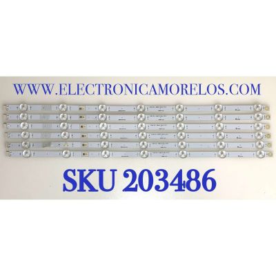 KIT DE LED'S PARA TV PHILIPS (6 PIEZAS) / NUMERO DE PARTE LB5009A / LB5009A V0_00 / UDULEDLXT015  REV.A / 14918 / 81428  BC-J / PANEL V500DJ7-QE1  REV.C8 / MODELO 50PFL5604/F7A