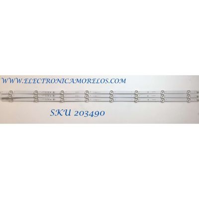 KIT DE LED'S PARA TV PHILIPS (3 PIEZAS) / NUMERO DE PARTE 43R332M08A7 / 43R332M08A7  V0 / 43JL4U  8*3 / D320-002PXB3043806 / 70401-01152 / 2AA4007 / RAA29  00FC / PANEL BOEI430WQ1 / MODELO 43PFL5604/F7 A