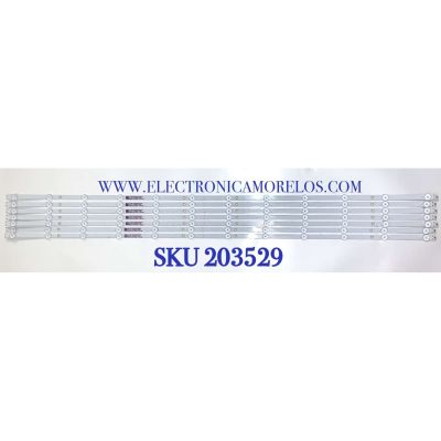 KIT DE LEDS PARA TV INSIGNIA ( 7 PZ ) / NUMERO DE PARTE LBM550M1201-TR-3 / LBM550M1201-TR-3(HF)(0) / PANEL TPT550WR-D093.L / MODELO NS-55F501NA22 / NS-55F501NA22 REV A / NS-55F501NA22 REV B