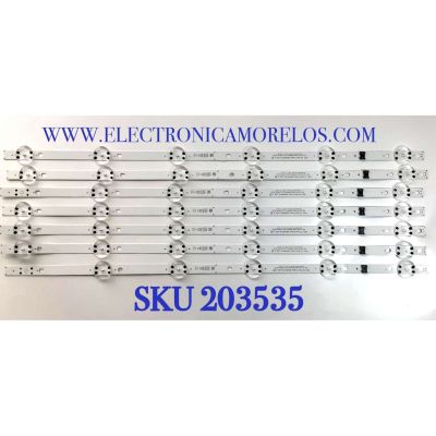 KIT DE LEDS PARA TV LG ( 7 PZ ) / NUMERO DE PARTE EAV65019901 / 55NANO75 / 201223 / E466169 / PANEL NC550TQG-AAKP1 / MODELO 55NANO75UPA / 55NAN075UPA / 55NANO75UPA BUSYLJM / 55NAN075UPA BUSYLJM