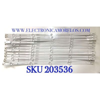 KIT DE LED'S PARA TV VIZIO ((12 PIEZAS)) / NUMERO DE PARTE JL.D65051330-202DS-M_V04 / JL.D65051330-202DS-M / 6C01B001SQ000 / PANEL V650DJB-E03 REV.C1MODELO M65Q6-J09 / M65Q6-J09 LIAIF8KX / M65Q6-J09 LINIF8KX